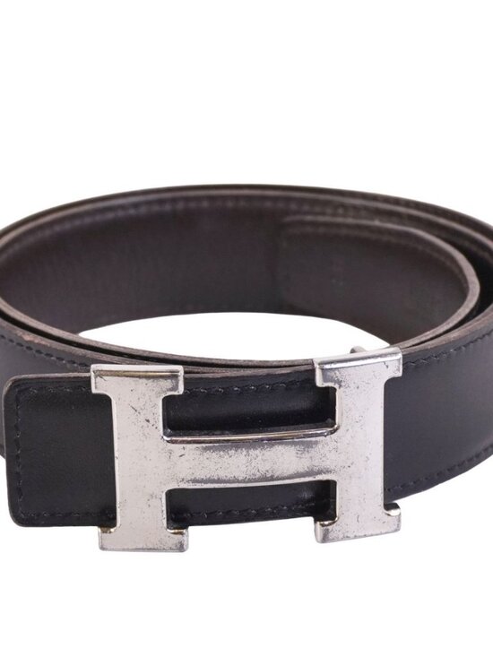 Hermes Belt Leather Constance Logo Silver main image 6